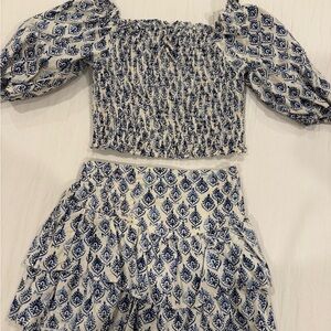Zara Blue and White Kids Matching Set